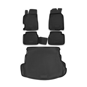 Mazda 6 Floor-Trunk Mats - Omac - 3D - Black - '03-'08 Mazda 6 Floor-Trunk Mats - Omac - 3D - Black - '03-'08